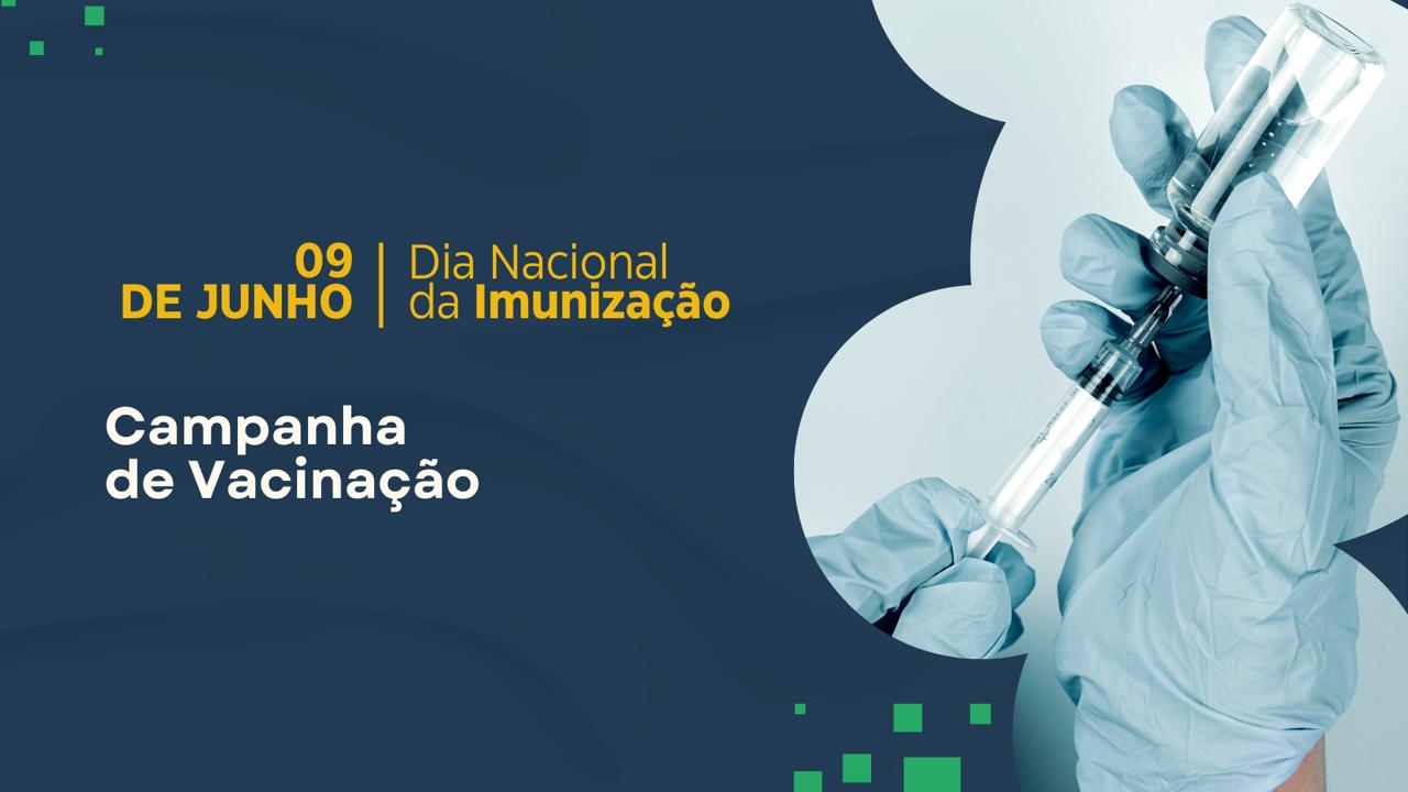 imagem colorida do banner de divulgação da campanha de vacinação do TJRR, na imagem contém o texto "09 de junho - Dia Nacional da Imunização. Campanha de Vacinação." imagem colorida do banner de divulgação da campanha de vacinação do TJRR, na imagem contém o texto "09 de junho - Dia Nacional da Imunização. Campanha de Vacinação."